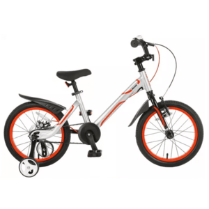 Bicicleta Copii RoyalBaby Mars M1801C, Roti 18inch, Cadru Aluminiu, Roti Ajutatoare (Alb) imagine