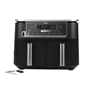 Friteuza cu aer cald Ninja Foodi Max Dual Zone AF451EU, 2470 W, Sistem Smart Cook, 9.5 l, 2 sertare, 6 functii de gatit (Negru) imagine