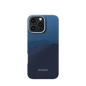 Carcasa PITAKA Tactile Woven compatibila cu iPhone 16 Pro, Albastru imagine