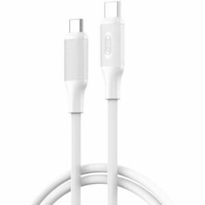 Cablu Date si Incarcare USB-C - USB-C XO Design NB-Q265B, 60W, 1m, Alb imagine