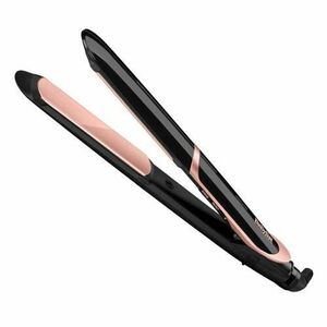 Placa de par BaByliss ST391E Super Smooth, placi Tourmaline-Ceramice, 6 setari temperatura, 235 grade, Ionizare, Negru/Roz imagine