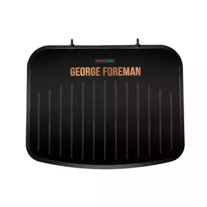 Gratar electric George Foreman Fit Copper Medium 25811-56, 1630 W, Incalzire rapida, Negru/Cupru imagine