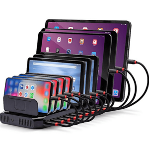 Statie Incarcare Lindy LY-73309, 10x USB, 90W, BC 1.2, Smart Charging, Apple Charging Protocol (Negru) imagine