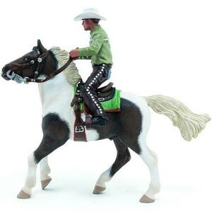 Figurina Papo - Cai si Ponei, Cowboy si Calul Sau imagine