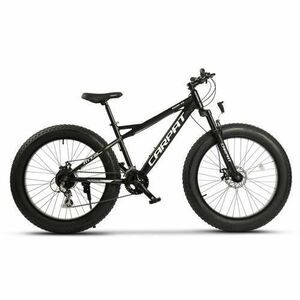 Bicicleta MTB-Fat Bike CARPAT Bigone C26278G, Schimbator spate Shimano Altus, 16 Viteze, Roti 26 Inch, Frane Mecanice Disc, Negru/Alb imagine