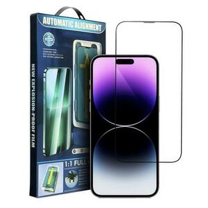 Folie de protectie Ecran OEM pentru Apple iPhone 14 Pro Max, Sticla Securizata, Full Glue, 5D, Cu Rama Ajutatoare, Neagra imagine