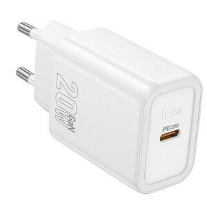 Incarcator Retea HOCO, 20W, 3A, 1 x USB-C, Alb imagine