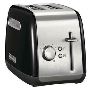 Prajitor de paine KitchenAid 5KMT2115EOB Toaster, 2 sloturi, 1100W (Negru/Argintiu) imagine