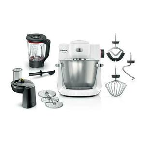 Robot de bucatarie BOSCH Seria 6 MUMS6EW22, 1600 W, Bol 5.5 l, 7 trepte + Pulse, Mixare planetara 3D (Alb/Inox) imagine