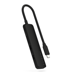 HUB USB Satechi Slim ST-P4SK 4-in-1, USB-C, HDMI 4K, (Negru) imagine