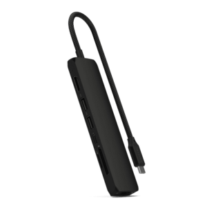 HUB USB Multiport Slim Satechi ST-P7SK 7-in-1, USB-C PD 100 W, 2 x USB 3.2, USB Type-C, Card Reader, HDMI 4K, RJ-45 Ethernet Gigabit (Negru) imagine