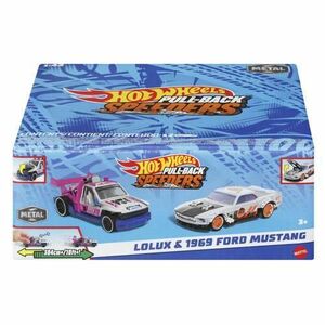 Set 2 masinute metalice Hot Wheels Pull Back - Lolux si 1969 Ford Mustang, 1: 43 imagine