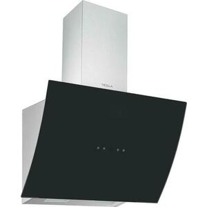 Hota decorativa Tesla DD600AXB, 630 m3/h, Display LED, 1 motor DC 75 W, 60 cm, Clasa A+ (Inox/Sticla) imagine
