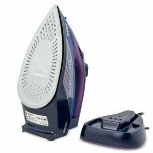 Fier de calcat cu aburi 2 in 1 ZASS A 23, 2600 W, Talpa ceramica, 0.45 l, Jet de abur 140 g/min, Debit de abur 40 g/min (Albastru/Mov) imagine