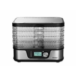 Deshidrator fructe si legume Trisa Healthy Snack 7772.7510, putere 380W, display LCD, deshidratare pe 5 straturi, ventilator circulare aer cald, temperatura de lucru intre 35 si 75 grade (Negru/Inox) imagine