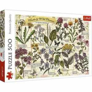 Puzzle Trefl, Plante si Flori Salbatice, 500 piese imagine