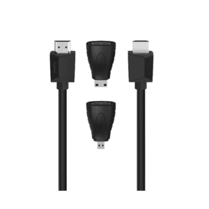 Cablu HDMI Hama 200705, 4k, adaptor miniHDMI, adaptor microHDMI, 1.5m (Negru) imagine