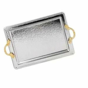 Tava servire dreptunghiulara cu manere Osena Deco Art, 50 x 31 cm (Argintiu) imagine