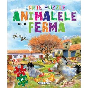 Carte cu 6 puzzle-uri - Animalele de la ferma imagine