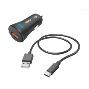Incarcator auto Hama 201615, USB-C, 19.5W, 1.5m (Negru) imagine