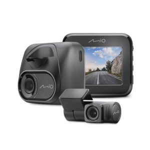 Camera video auto fata-spate MIO MiVue C595WD + MiVue T35, Ecran 2.0inch, 2MP 1080P, Wi-Fi, GPS (Negru) imagine