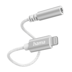 Adaptor audio Hama 201523, Lightning - Jack 3.5mm (Alb) imagine