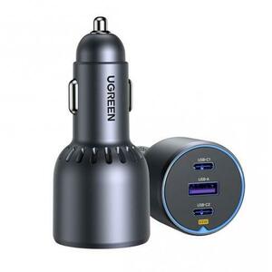 Incarcator Auto UGREEN EC703, 75W, 3.25A, 1 x USB-A - 2 x USB-C, Negru imagine