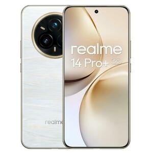 Telefon Mobil Realme 14 Pro+, Procesor Qualcomm SM7635 Snapdragon 7s Gen 3 Octa-Core, OLED 6.83inch, 12GB RAM, 512GB Flash, Camera Tripla 50 + 50 + 8 MP, Wi-Fi, 5G, Dual SIM, Android (Alb) imagine