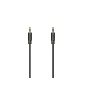 Cablu audio Hama 200725, mufa Jack 3.5mm, 0.75 m (Negru) imagine