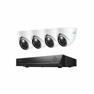 Sistem supraveghere IP exterior Reolink NVS8-12MD4, 4 camere, 12 MP, IR 30 m, 2.8 mm, microfon, HDD 2 TB imagine
