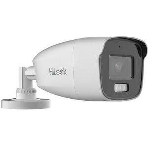 Camera HDTVI, Hikvision HiLook, 2MP, lentila 2.8mm, Smart Hybrid Light, Lumina Alba 40m, IR 40m, microfon, IP66 - THC-B227-LMS imagine