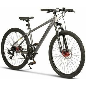 ﻿﻿Bicicleta MTB Velors Rambler V27311A, roti 27.5inch, 21 viteze, Sistem de franare mecanic pe disc, cadru 431mm, Gri/Negru imagine