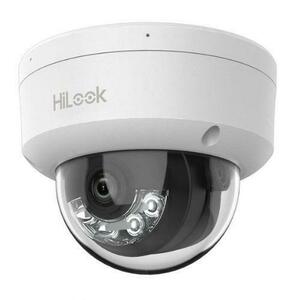 Camera supraveghere IP Dome cu iluminare duala Hikvision Hilook Smart Hybrid Light IPC-D140HA-LU, 4 MP, 2.8 mm, IR/lumina alba 30 m, microfon, PoE imagine