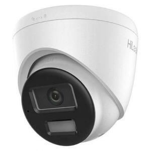 Camera supraveghere IP Dome cu iluminare duala Hikvision HiLook Smart Hybrid Light IPC-T220HA-LUF/SL, 2 MP, 2.8 mm, IR / lumina alba 30 m, detectie oameni / vehicule, slot card, microfon, PoE imagine