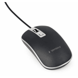 Mouse Gembird MUS-4B-06-BS, Wired, USB (Negru/Argintiu) imagine