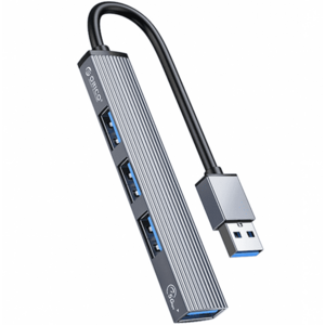 Hub USB Orico AH-A13, 1 x USB-A 3.0, 3 x USB-A (Gri) imagine