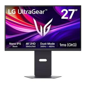 Monitor Gaming IPS LED LG 27inch 27G850A-B, UHD (3840 x 2160), HDMI, DisplayPort, Pivot, 240 Hz, 1 ms (Negru) imagine