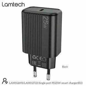 Incarcator retea Lamtech PD 25W, 1xUSB Type-C, Negru imagine