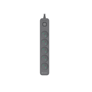 Prelungitor Tracer Power Line+, 5 prize, 5 m (Negru) imagine