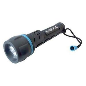 Lanterna cauciucata LED MEGA 51028, 3 Leduri, 2 x AA, 140 mm (Negru) imagine