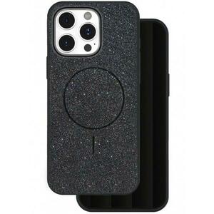 Husa MagSafe pentru Apple iPhone 15 Pro, OEM, Glitter Thin Mag, Neagra imagine