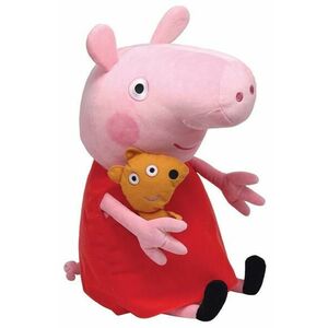 Plus Ty Beanie Babies Peppa Pig Peppa, 38 cm (Rosu/Roz) imagine