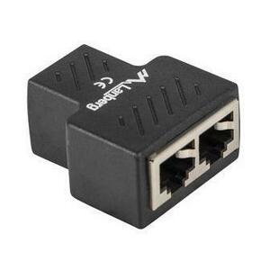 Splitter Lanberg ADS-RJ45-2RJ45-OS, RJ45 - 2x RJ45 (Negru) imagine