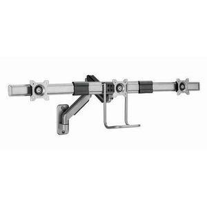 Suport perete pentru 3 monitoare Gembird MA-WA3-01, 17”-27”, 18 kg, VESA 75x75/100x100 (Argintiu) imagine