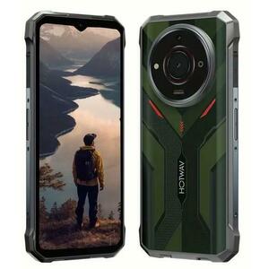 Telefon Mobil HOTWAV T7S, Procesor MediaTek MT8788 Octa-Core, Ecran 6.52inch, 4GB RAM, 128GB Flash, Camera 21 MP, Wi-Fi, 4G, Dual Sim, Android (Negru/Verde) imagine