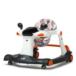 Premergator 2 in 1 Juju Happy Wheels, reglabil, pliabil, de la 6-18 luni, greutate max 12 kg, functie de antemergator, panou interactiv cu jucarie muzicala si lumini, roti ajustabile imagine