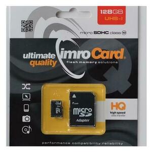 Card Memorie microSDXC Imro, 128Gb, Clasa 10 / UHS-1 U1, Cu Adaptor imagine