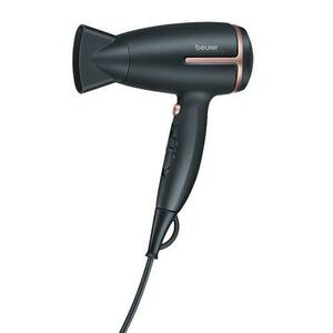 Uscator de par Beurer HC25 pentru voiaj, 1600 W, 2 viteze, maner rabatabil, Negru/Bronz imagine