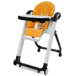 Scaun de masa Appekids Vogue, Piele ecologica Greutate maxima, suportata 15 Kg, Portocaliu imagine