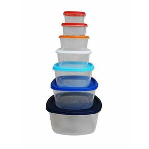 Set 7 caserole patrate cu capace Vanora VN-PW-7PC513, plastic imagine